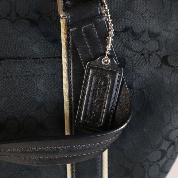 Coach D1069-F77142 Extra Large Signature Tote Bag Jacquard Canvas Zip Top Black - Picture 5 of 16